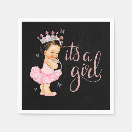 Princess Its a Girl Baby Shower Napkin