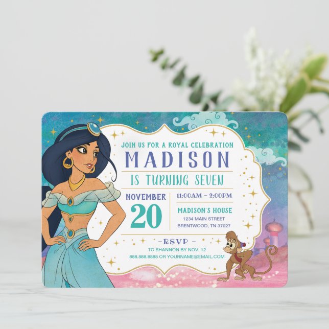 princess-jasmine-and-abu-enchanted-birthday-invitation-zazzle for Free Printable Princess Jasmine Invitations Princess Jasmine and Abu Enchanted Birthday Invitation | Zazzle for Free Printable Princess Jasmine Invitations