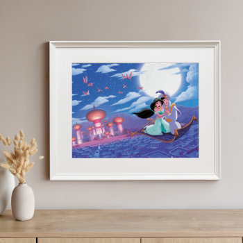 Princess Jasmine And Aladdin On Magic Carpet Poster by DisneyPrincess at Zazzle