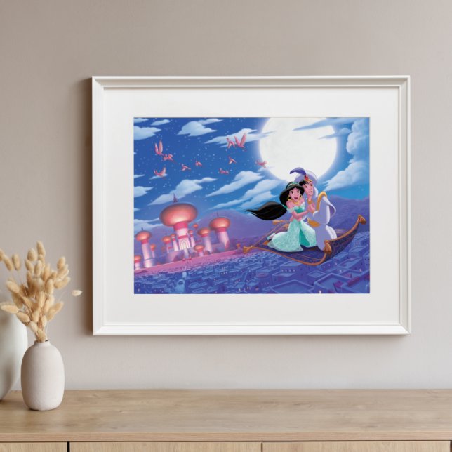 Princess Jasmine and Aladdin on Magic Carpet Poster (Creator Uploaded)