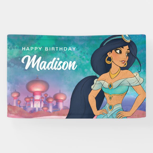 Princess Jasmine Enchanted Birthday Banner (Horizontal)