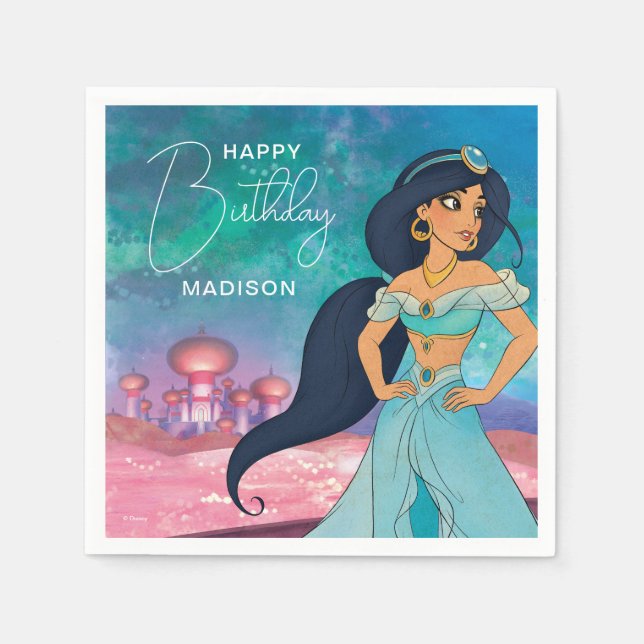 Princess Jasmine Enchanted Birthday Napkins (Front)