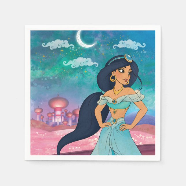 Princess Jasmine Enchanted Birthday Napkins (Front)