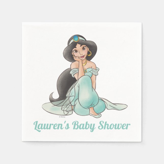 Princess Jasmine | Girl Baby Shower  Napkins (Front)