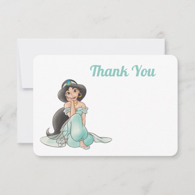 Princess Jasmine | Girl Baby Shower Thank You Invitation (Front)