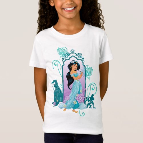 Princess Jasmine  Rajah  Abu Floral 2 T_Shirt