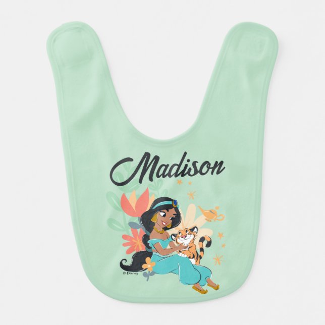 Princess Jasmine & Rajah - Magical Moments Baby Bib (Front)