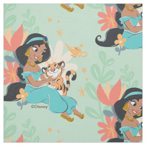 Princess Jasmine & Rajah - Magical Moments Fabric