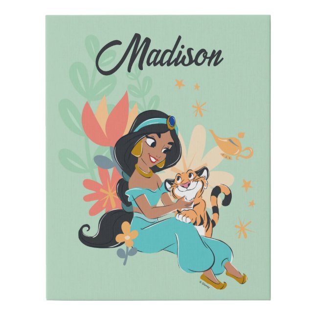 Princess Jasmine & Rajah - Magical Moments Faux Canvas Print (Front)