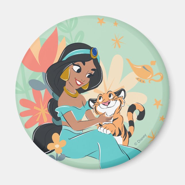 Princess Jasmine & Rajah - Magical Moments Magnet (Front)