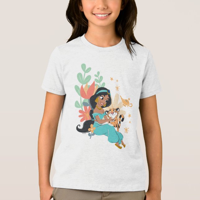 Princess Jasmine & Rajah - Magical Moments Tri-Blend Shirt (Front)