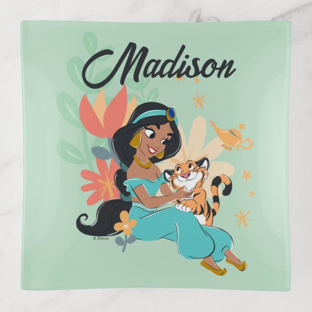 Princess Jasmine & Rajah - Magical Moments Trinket Tray (Front)