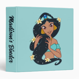 Princess Jasmine - Sparkling Hair & Blossoms 3 Ring Binder