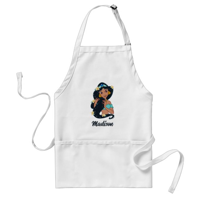 Princess Jasmine - Sparkling Hair & Blossoms Adult Apron (Front)