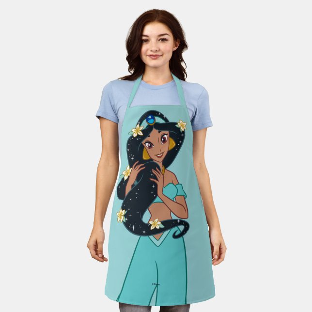 Princess Jasmine - Sparkling Hair & Blossoms Apron (Worn)