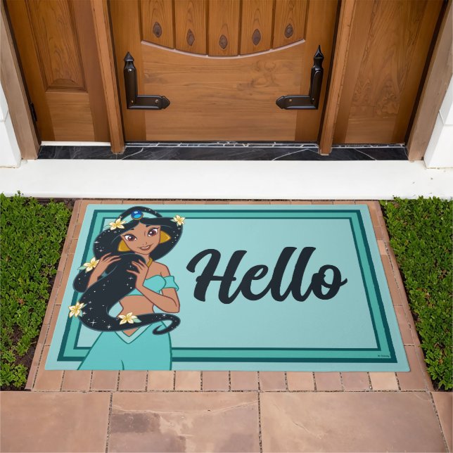 Princess Jasmine - Sparkling Hair & Blossoms Doormat (Outdoor)