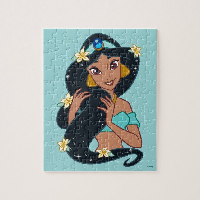 Princess Jasmine - Sparkling Hair & Blossoms Jigsaw Puzzle (Vertical)