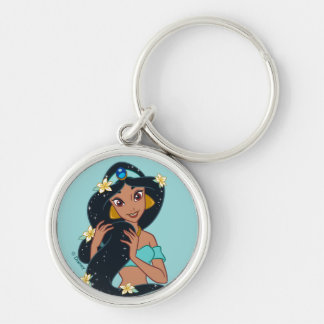 Princess Jasmine - Sparkling Hair & Blossoms Keychain