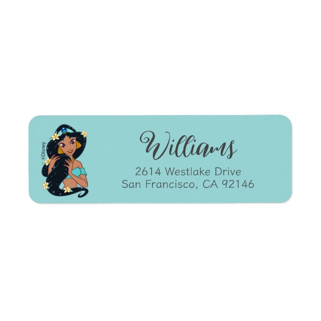 Princess Jasmine - Sparkling Hair & Blossoms Label (Front)