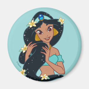 Princess Jasmine - Sparkling Hair & Blossoms Magnet