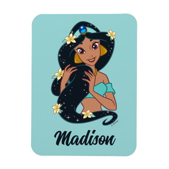 Princess Jasmine - Sparkling Hair & Blossoms Magnet (Vertical)