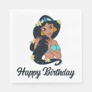 Princess Jasmine - Sparkling Hair & Blossoms Napkins