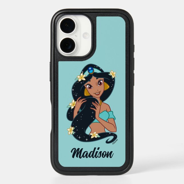 Princess Jasmine - Sparkling Hair & Blossoms Otterbox iPhone Case (Back)