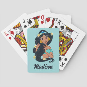 Princess Jasmine - Sparkling Hair & Blossoms Poker Cards