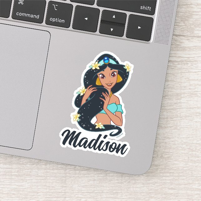 Princess Jasmine - Sparkling Hair & Blossoms Sticker (Detail)