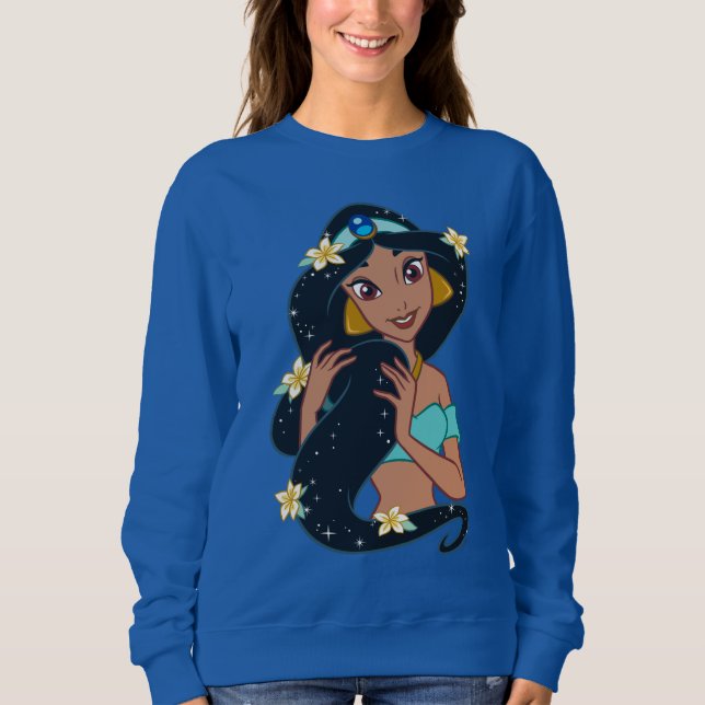Princess Jasmine - Sparkling Hair & Blossoms Sweatshirt (Front)