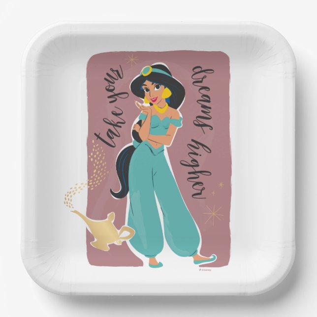 Princess Jasmine - Take Your Dreams Higher Paper Plates (Front)