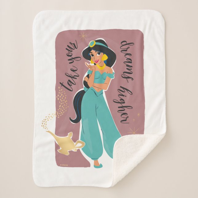 Princess Jasmine - Take Your Dreams Higher Sherpa Blanket (Front)