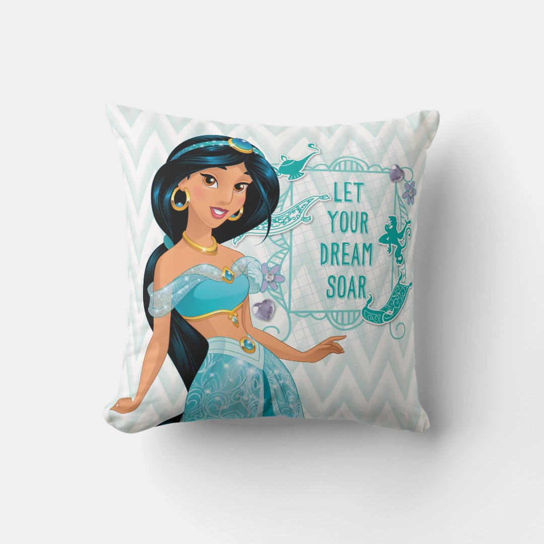 Princess Jasmine Throw Pillow Zazzle