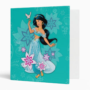 Princess Jasmine with Bird Floral 3 Ring Binder