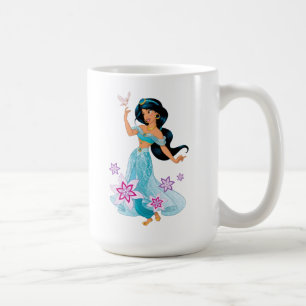 Princess Jasmine with Bird Floral Coffee Mug