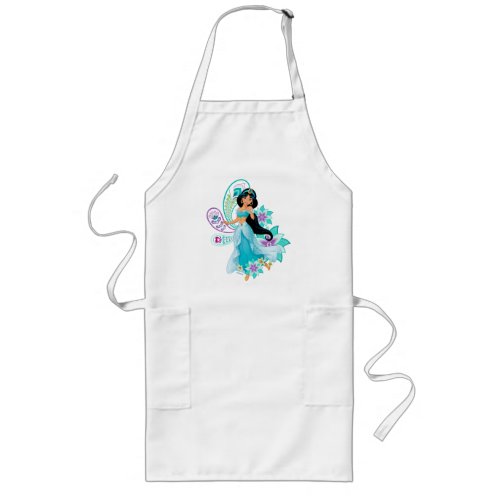 Princess Jasmine with Feathers  Flowers Long Apron