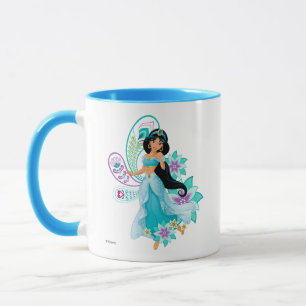 Princess Jasmine with Feathers & Flowers Mug