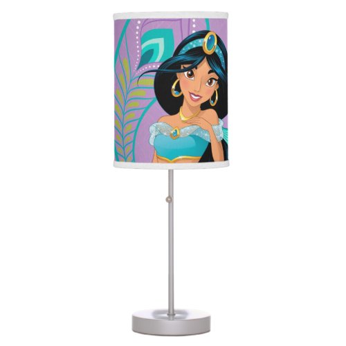 Princess Jasmine with Feathers  Flowers Table Lamp