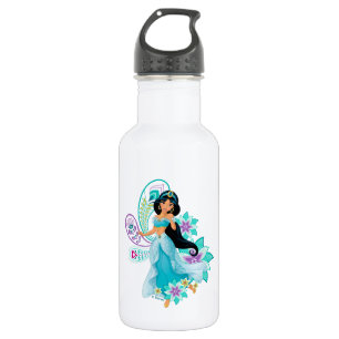 Princess Jasmine with Feathers & Flowers Water Bottle