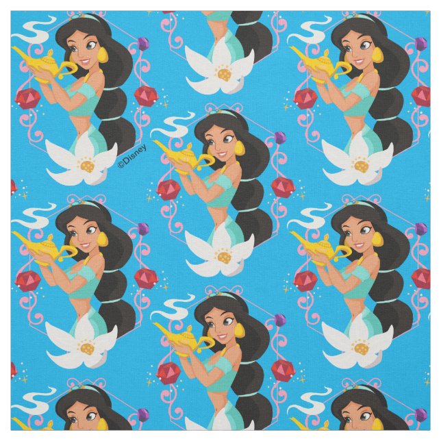 Princess Jasmine With Magic Lamp Fabric (Swatch)