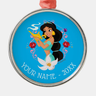 Princess Jasmine With Magic Lamp Metal Ornament