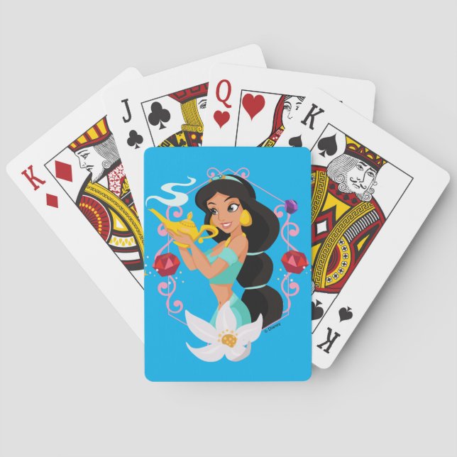 Princess Jasmine With Magic Lamp Playing Cards (Back)