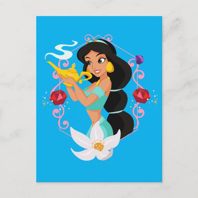 Princess Jasmine With Magic Lamp Postcard (Front)