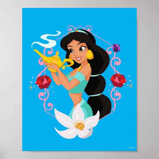 Princess Jasmine With Magic Lamp Poster (Front)