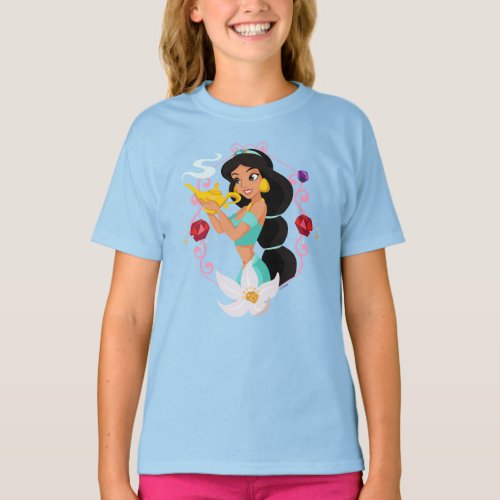 Princess Jasmine With Magic Lamp T_Shirt