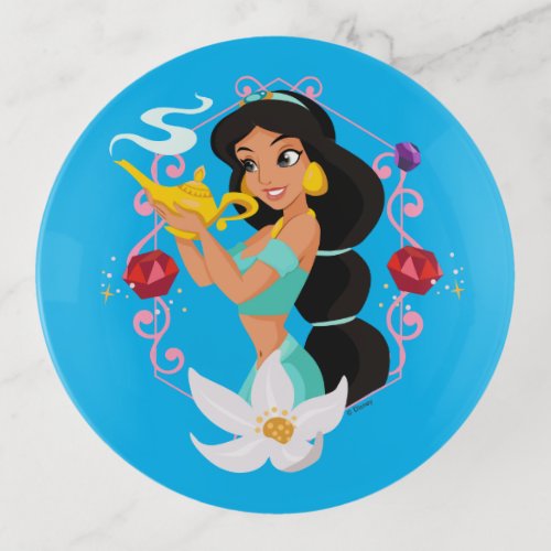 Princess Jasmine With Magic Lamp Trinket Tray