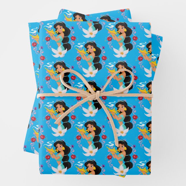 Princess Jasmine With Magic Lamp Wrapping Paper Sheets (In situ)