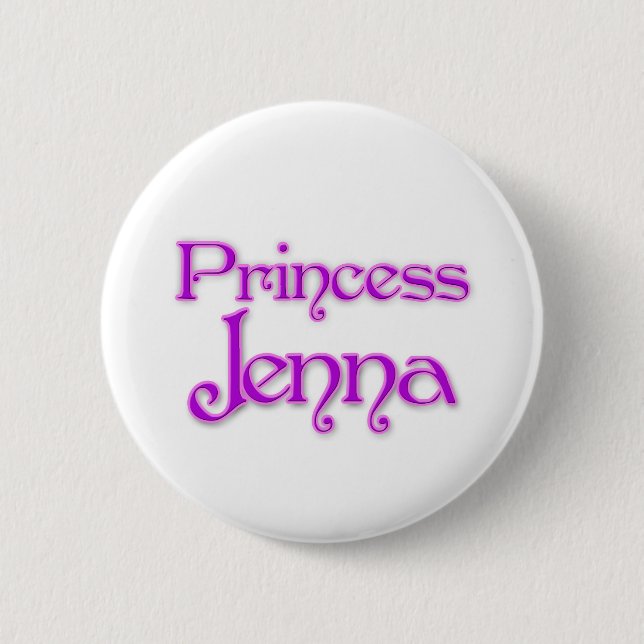 Princess Jenna Pinback Button (Front)