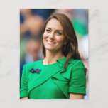 Princess Kate green stylized Postcard