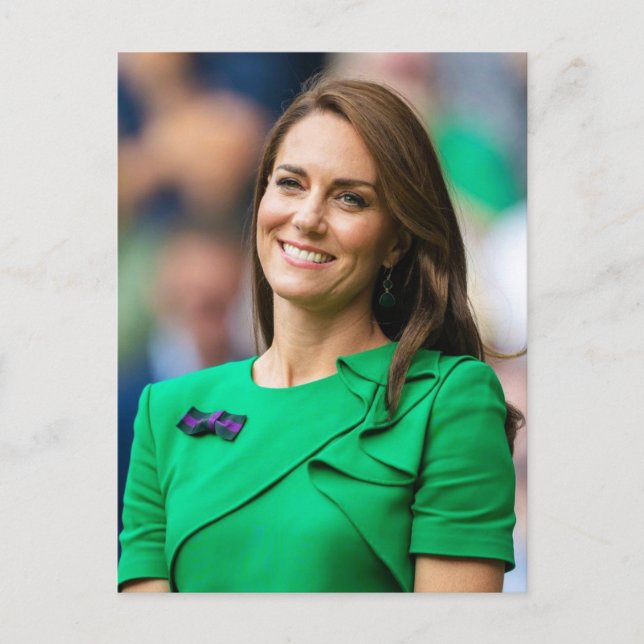 Princess Kate green stylized Postcard (Front)